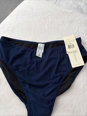 Profile By Gottex Navy Bikini Bottoms with Black Lining